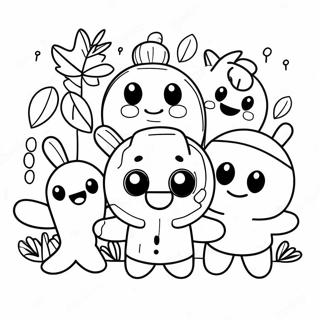 Page à colorier Personnages Colorés de Fall Guys | Page de coloriage Fall Guys