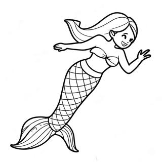 Page à colorier Queue de Sirène Colorée | Page de coloriage Queue de sirène
