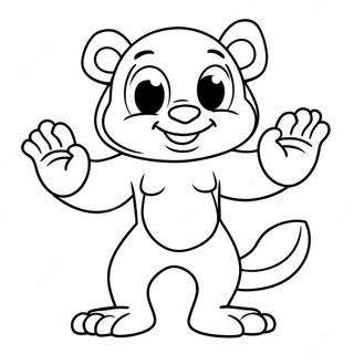 Page à colorier de mascotte | Page de coloriage Mascotte