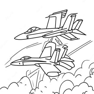 Page à colorier des Blue Angels | Page de coloriage Anges Bleus