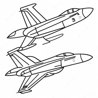 Page à colorier de jet des Blue Angels en vol | Page de coloriage Anges Bleus