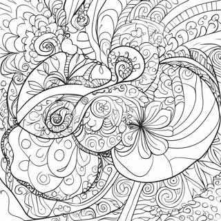 Page à colorier Motif Tourbillonnant | Page de coloriage Tourbillon