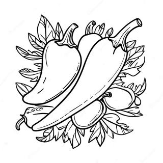 Page à colorier Piment | Page de coloriage Piment