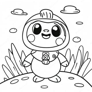 Page à colorier Tiny Ping Aventureux | Page de coloriage Attraper Tiny Ping