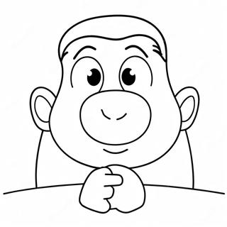 Page à colorier de nez de dessin animé drôle | Page de coloriage Nez