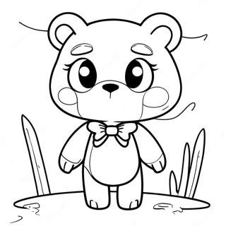 Page à colorier de l'ours mélancolique | Page de coloriage Ours Gloomy
