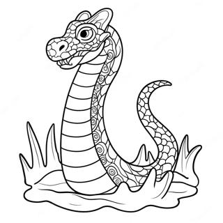 Page à colorier de serpent de mer | Page de coloriage Serpent de mer