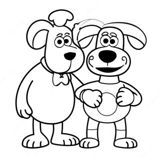 Page à colorier de Wallace et Gromit | Page de coloriage Wallace et Gromit