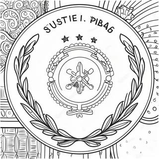 Page à colorier du drapeau de l'État | Page de coloriage Drapeau d'État