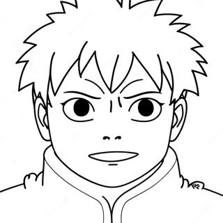 Page à colorier de Gaara | Page de coloriage Gaara