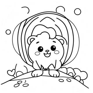 Page à colorier demi-feuille pour enfants | Page de coloriage Demi-feuille