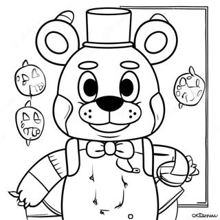 Page à colorier de la marionnette FNAF | Page de coloriage FNAF Marionnette