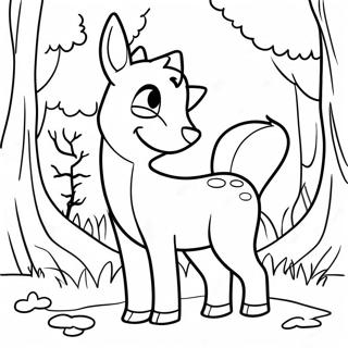 Page à colorier Amis de la Forêt Saison Ouverte | Page de coloriage Saison d'ouverture