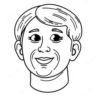 Page à colorier de visage vide pour les enfants | Page de coloriage Visage Vide