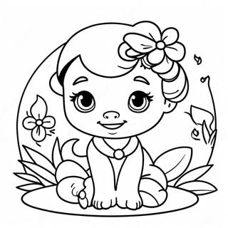 Page à colorier Bébé Jasmine Mignonne | Page de coloriage Bébé Jasmine