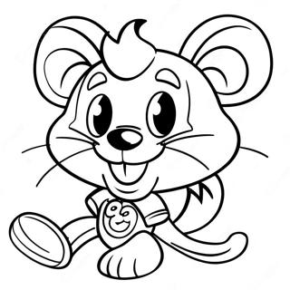 Page à colorier de Chuck E Cheese | Page de coloriage Chuck E Cheese
