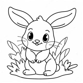Page à colorier de mignon petit lapin | Page de coloriage Bébé Lapin Lapin