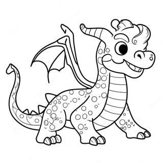 Page à colorier d'un dragon de Noël | Page de coloriage Dragon de Noël
