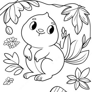 Amis feuillus de la page à colorier Tumble Leaf | Page de coloriage Tumble Leaf