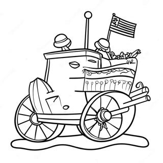 Page à colorier vibrante du défilé du 16 de Septiembre | Page de coloriage 16 septembre