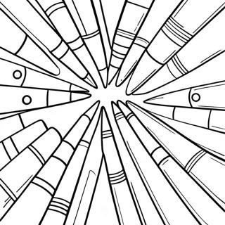 Page à colorier de crayons | Page de coloriage Crayons