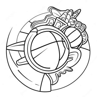 Page à colorier du logo de la NBA | Page de coloriage Logo NBA