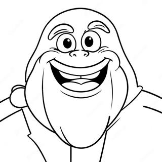 Page à colorier de personnage Grimace | Page de coloriage Grimace
