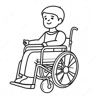 Page à colorier de sensibilisation au handicap | Page de coloriage Handicap