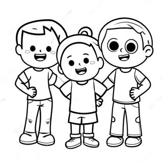 Page à colorier d'amis inclusifs | Page de coloriage Handicap