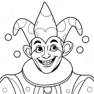 Page à colorier du bouffon | Page de coloriage Bouffon