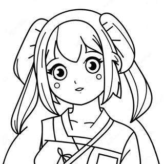 Page à colorier Fille Anime | Page de coloriage Fille Anime