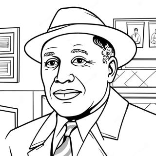Page à colorier de l'inventeur Garrett Morgan | Page de coloriage Garrett Morgan