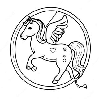 Page à colorier du signe du zodiaque Sagittaire | Page de coloriage Sagittaire