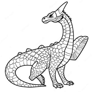 Page à colorier du dragon SandWing majestueux | Page de coloriage Dragon SandWing