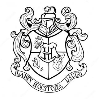 Page à colorier du blason de la maison Harry Potter | Page de coloriage Maison Harry Potter