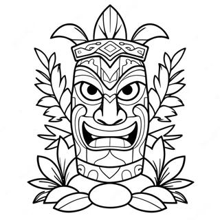 Page à colorier de tiki | Page de coloriage Tiki