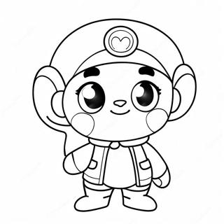 Page à colorier Personnage Q Mignon | Page de coloriage Q