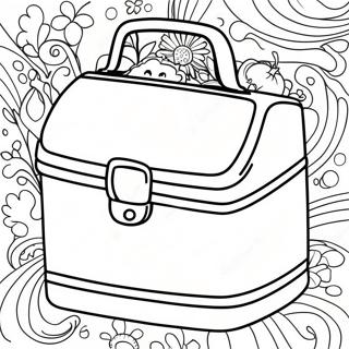 Page à colorier : Boîte à lunch colorée | Page de coloriage Déjeuner