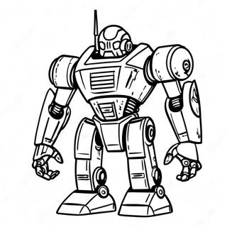 Page à colorier : Robot Mecha futuriste | Page de coloriage Constructeurs Mecha