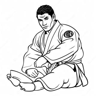 Page à colorier de Jiu Jitsu | Page de coloriage Jiu Jitsu