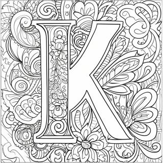 Page à colorier lettre K | Page de coloriage Lettre K
