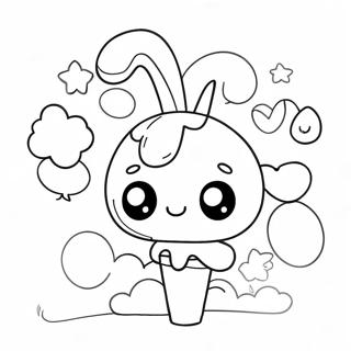 Page à colorier de Pikmi Pops Mignons avec Accessoires | Page de coloriage Pikmi Pops