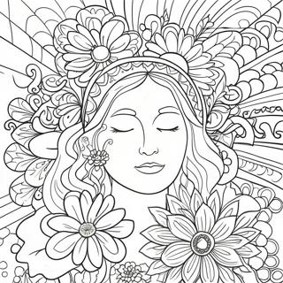 Page à colorier de respiration apaisante | Page de coloriage Respirer