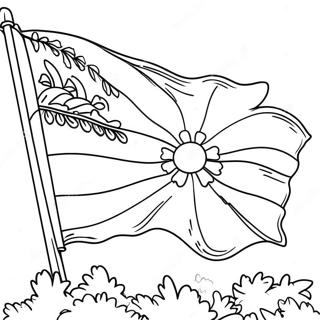 Page à colorier du drapeau de l'État de l'Oklahoma | Page de coloriage Oklahoma