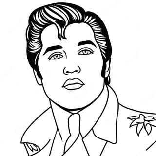Page à colorier Elvis Presley | Page de coloriage Elvis