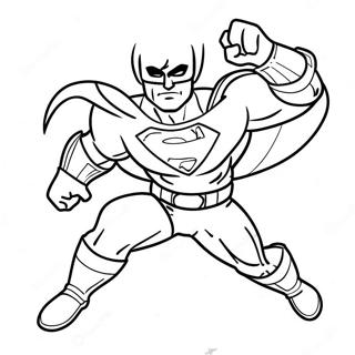 Page à colorier Superflex Hero en action | Page de coloriage Superflex