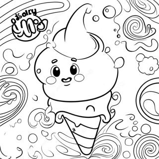 Page à colorier de la mignonne glace Dairy Queen | Page de coloriage Dairy Queen