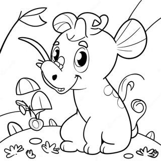 Page à colorier d'animaux PLR amusants | Page de coloriage PLR