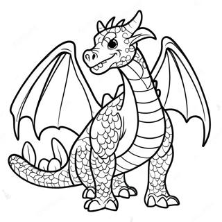 Page à colorier Dragon DnD | Page de coloriage DnD