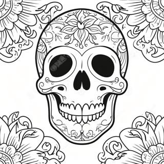 Page à colorier de crâne de mort | Page de coloriage Mort